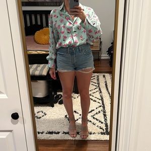 Zara oversized satin shirt